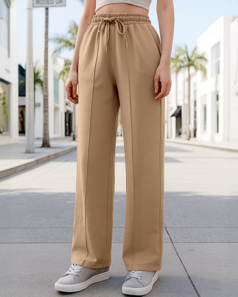 bewakoof Women's Brown Trackpants - Image 1